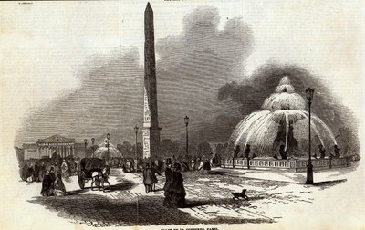 Place de la Concorde, Paris, from The Illustrated London News by English School